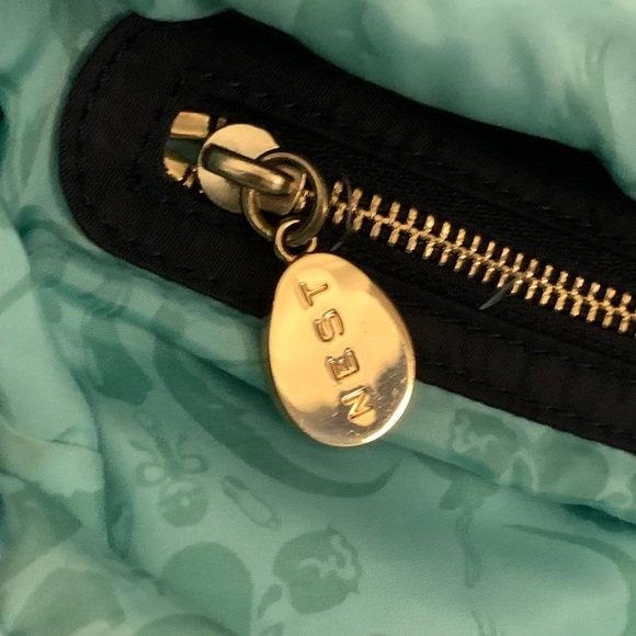 Best Black Tote Crossbody Bag With Gold Appliqué - Picture 10 of 11